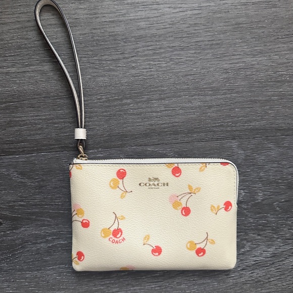 Coach Accessories - NWOT Coach cherry 🍒 print wristlet mini wallet